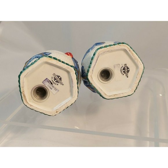 Fitz & Floyd Autumn Bounty Harvest SALT/PEPPER SHAKERS grapes berries 4"tall - Picture 6 of 10